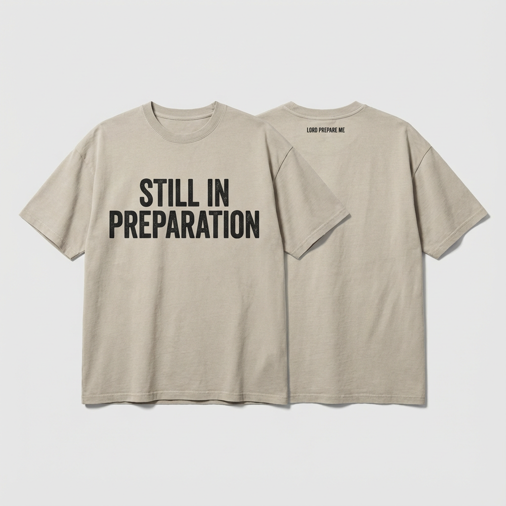 Still In Preparation Christian t shirt Lord Prepare Me faith tee beige